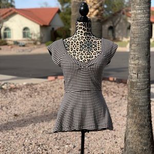 Deletta Anthropologie draped peplum top